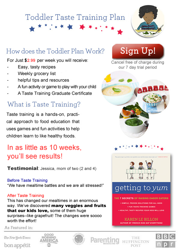 toddler taste training plan V8