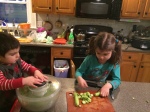 Kids cooking in the kitchen